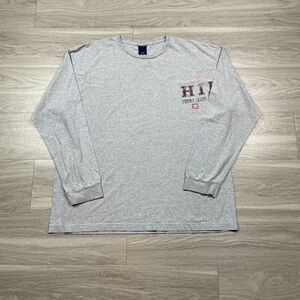 Vintage Tommy Hilfiger Shirt Mens Extra Large Gray 90s Spell Out Hip Hop